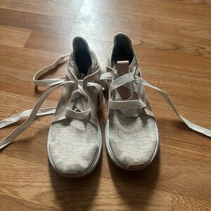 Women's Pink & Cream Adidas Athletic Shoes